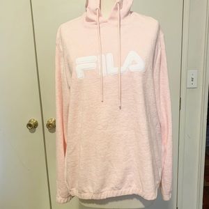 Fila sweatshirt with hood pink- large